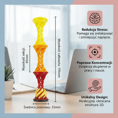 3D Spiral Fidget Toy – Obracana zabawka biurowa do redukcji stresu