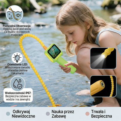 Kamera Odkrywcy dla Dzieci – Zabawka do Eksploracji Podwodnego Świata i Natury z Lampką i Wyświetlaczem