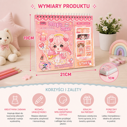 Książeczka z naklejkami do ubierania księżniczek