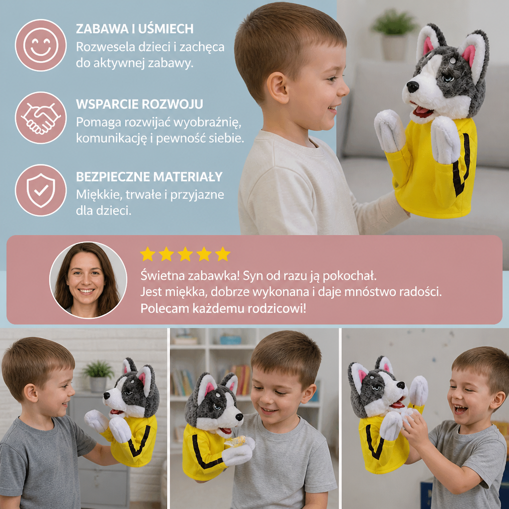 Boksujący Husky – Zabawna Zabawka Dla Dzieci