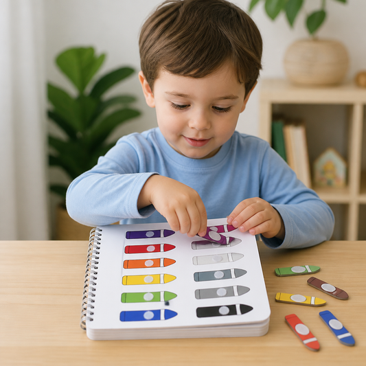 Montessori Busy Book – Wielorazowa Książeczka Edukacyjna z Aktywnościami dla Przedszkolaków