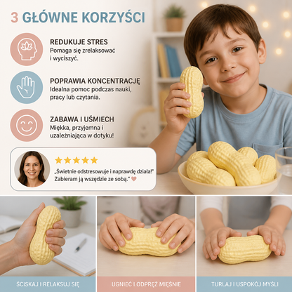 Jumbo Peanut Squishy Zabawka Antystresowa