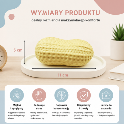 Jumbo Peanut Squishy Zabawka Antystresowa