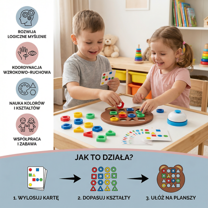 Gra dopasowywania kolorów i kształtów dla dzieci – interaktywna zabawka edukacyjna