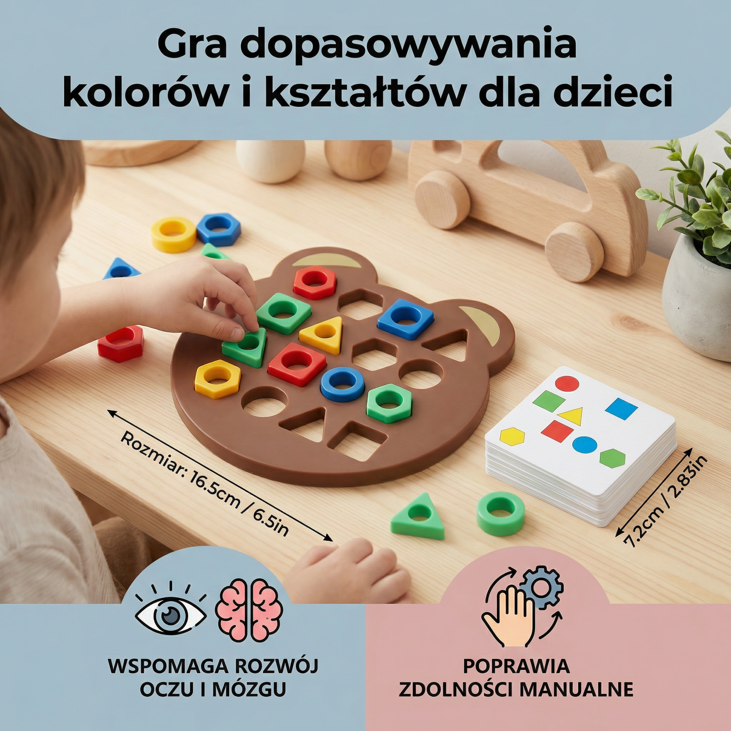 Gra dopasowywania kolorów i kształtów dla dzieci – interaktywna zabawka edukacyjna