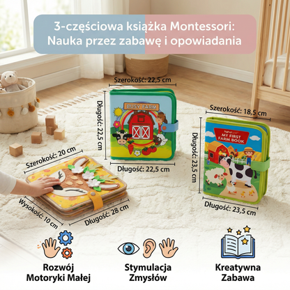 3-częściowa książka Montessori do nauki poprzez zabawę i opowiadania