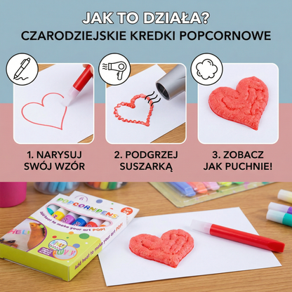 Czarodziejskie kredki popcornowe