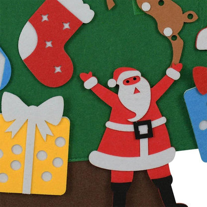 DIY Filcowa Choinka dla Dzieci | Bezpieczna Dekoracja Ścienna z Odpinanymi Ozdobami do Świątecznej Zabawy