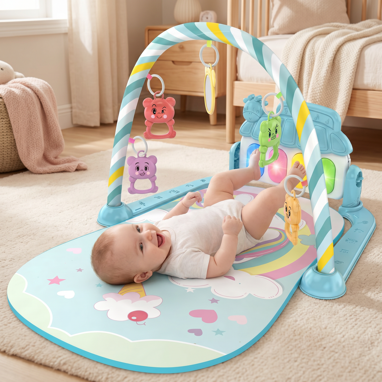 Interaktywne Baby-Pedal-Piano – Zabawka wspomagająca motorykę i sensorykę