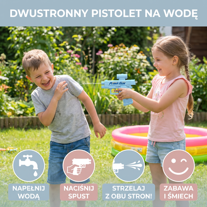 Dwustronny pistolet na wodę dla dzieci – mini zabawka do wodnej zabawy