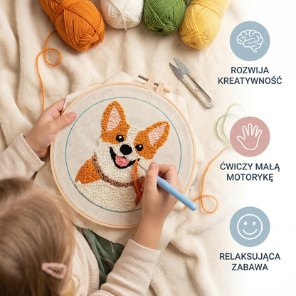 DIY Zestaw do Haftu z Igłą – Zestaw dla Początkujących z Pięknymi Wzorami