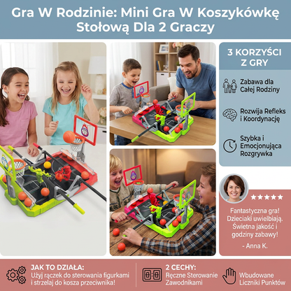 Gra W Rodzinie: Mini Gra W Koszykówkę Stołową Dla 2 Graczy