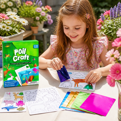 Zestaw Do Tworzenia Sztuki Z Folii DIY – Czyste Wyklejanie Zwierzątek Dla Dzieci