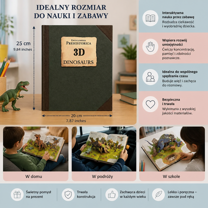 Interaktywna Encyklopedia 3D Dinozaurów Pop-Up