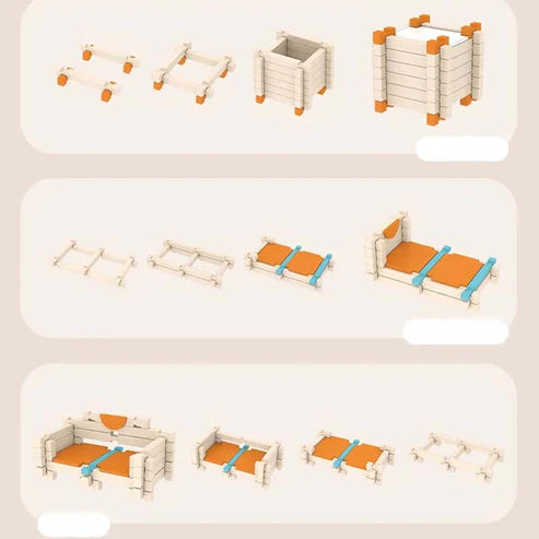 Zestaw drewnianych klocków montessori – naturalna zabawa w układanie i budowanie