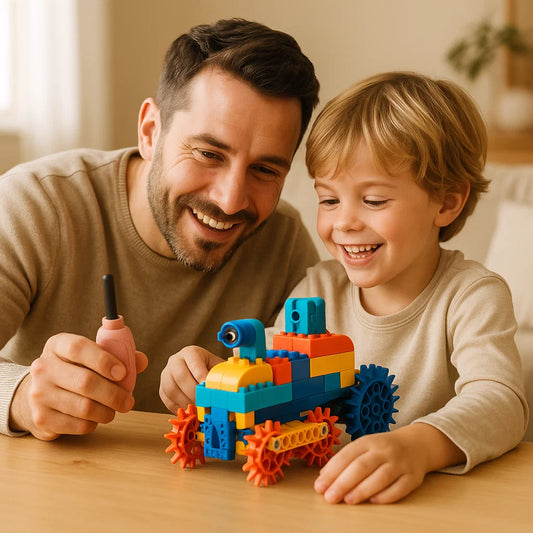 Naukowe i edukacyjne klocki konstrukcyjne z silnikiem