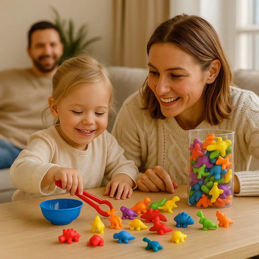 Kolorowa gra sortująca montessori