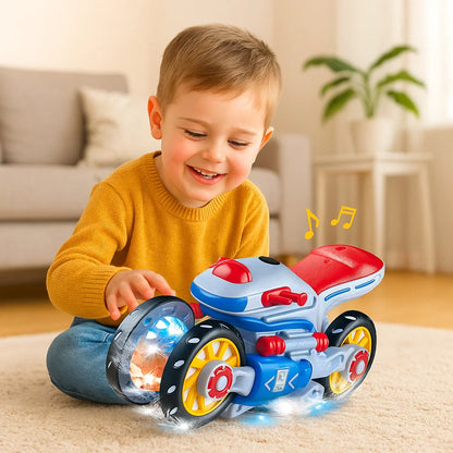 Tańczący motocykl ze światłami i muzyką