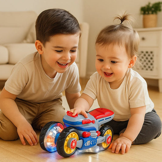 Tańczący motocykl ze światłami i muzyką