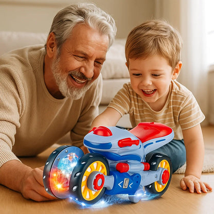 Tańczący motocykl ze światłami i muzyką