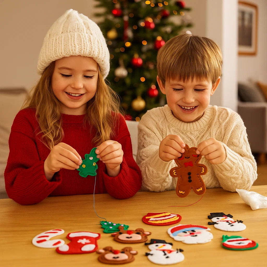 Bezpieczny świąteczny zestaw z filcu do samodzielnego szycia