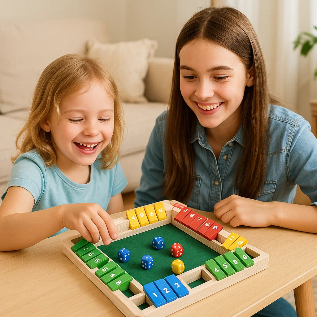 Rodzinna gra Shut The Box – Zestaw dla 4 graczy