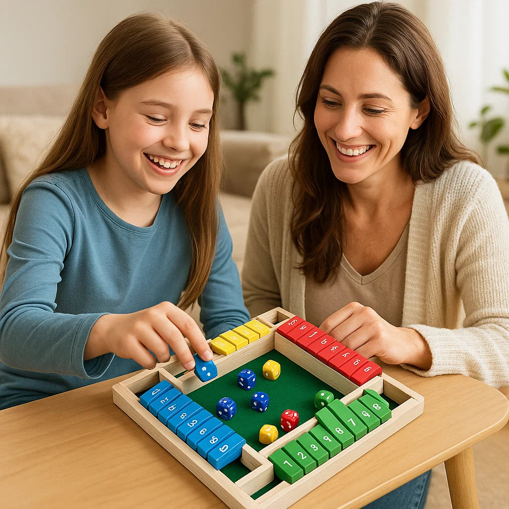 Rodzinna gra Shut The Box – Zestaw dla 4 graczy