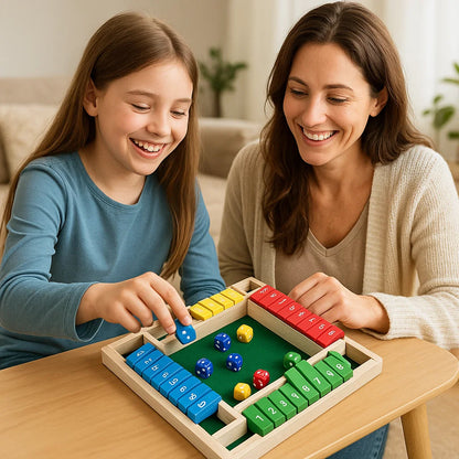 Rodzinna gra Shut The Box – Zestaw dla 4 graczy