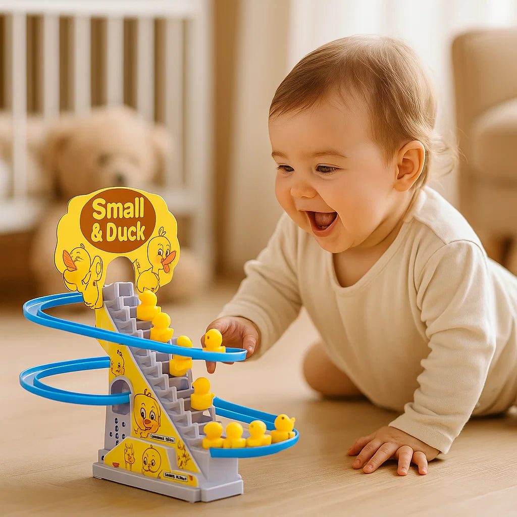 Zjeżdżalnia z kaczkami – zabawka kolejka górska