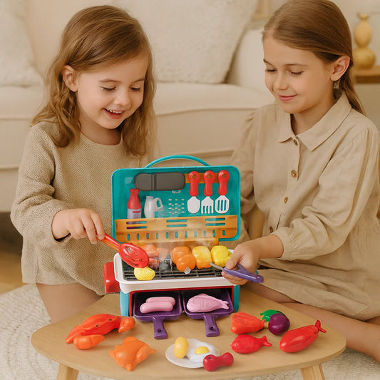 Mój pierwszy grill BBQ – Kuchnia dla dzieci z efektem dymu i zmieniającym kolor jedzeniem