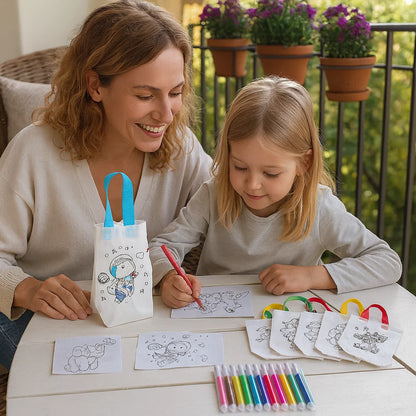 Zestaw dla dzieci do rękodzieła i malowania z kredkami