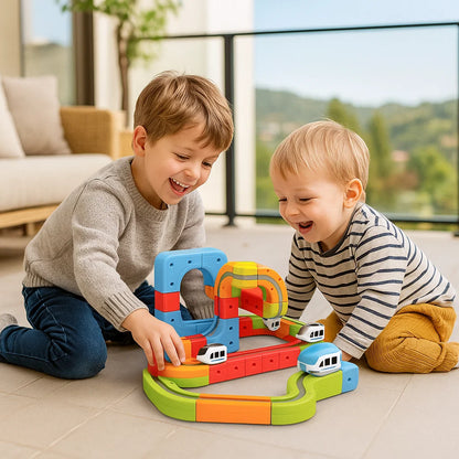 Magiczna kostkowa kolejka magnetyczna – Zabawka dla dzieci