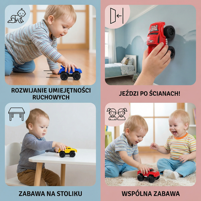 Mini samochodziki dla maluchów ⎜ Pojazdy inercyjne do zabawy w pełzanie w pomieszczeniach i wczesnego rozwoju umiejętności motorycznych