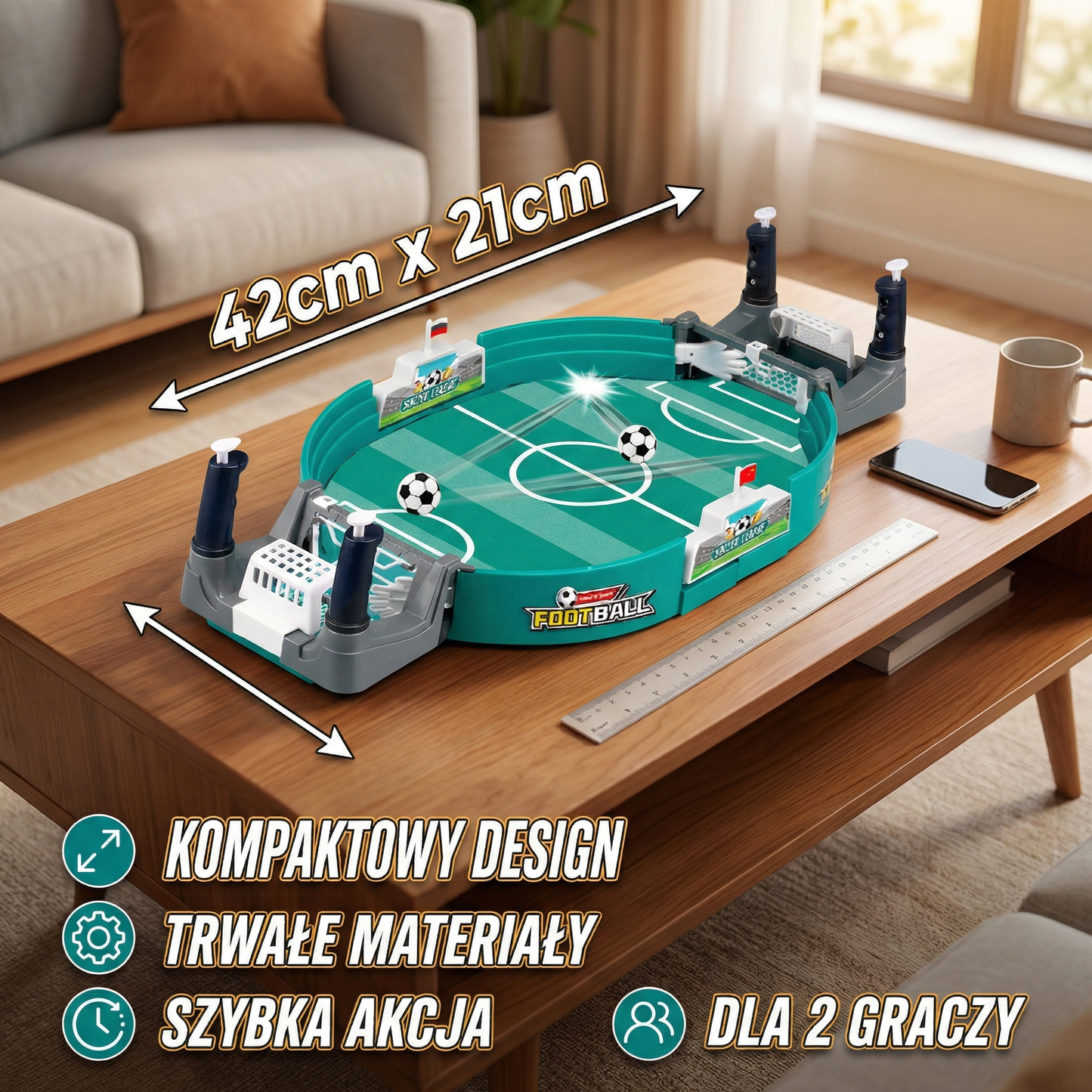 Mini zestaw piłkarzyków stołowych