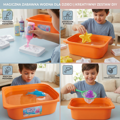 Magiczna zabawka wodna dla dzieci | Kreatywny zestaw diy do tworzenia pływających zwierząt w wodzie