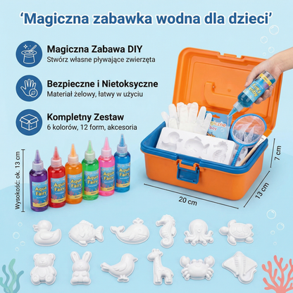 Magiczna zabawka wodna dla dzieci | Kreatywny zestaw diy do tworzenia pływających zwierząt w wodzie