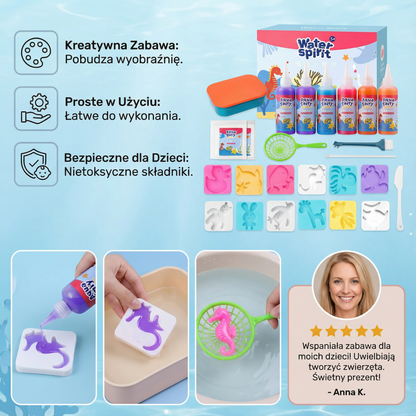 Magiczna zabawka wodna dla dzieci | Kreatywny zestaw diy do tworzenia pływających zwierząt w wodzie
