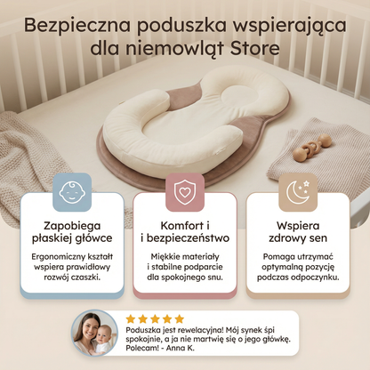 Bezpieczna poduszka wspierająca dla niemowląt