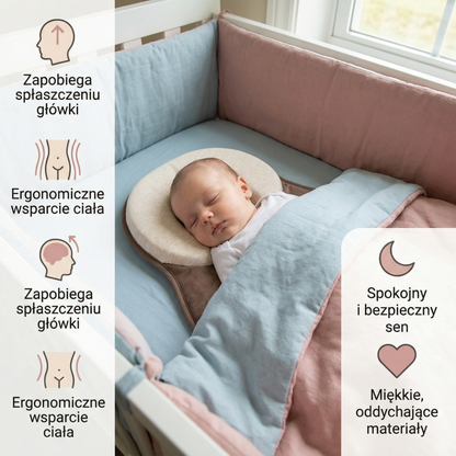Bezpieczna poduszka wspierająca dla niemowląt
