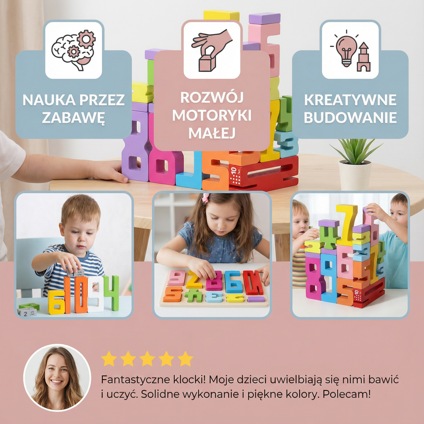 Pedagogiczne klocki do nauki matematyki i liczb