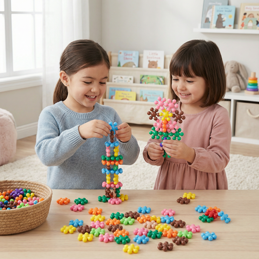 Klocki konstrukcyjne w kształcie płatka śniegu dla dzieci | Kreatywne puzzle 3D dla zabawy edukacyjnej i umiejętności motorycznych