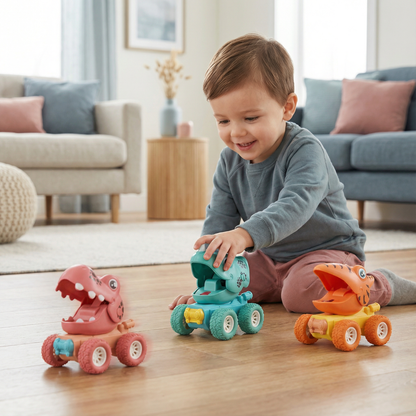 PUSH & DRIVE – Dino Monster Trucki