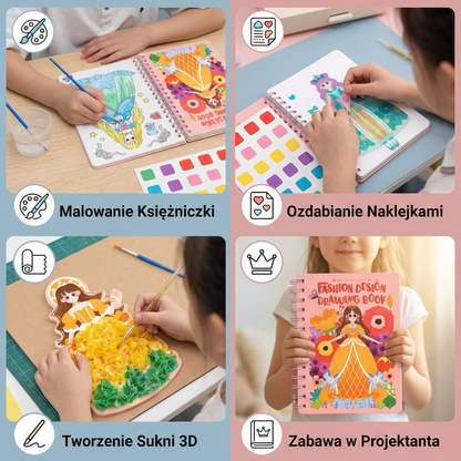 Księżniczki – książka do malowania i zabawy plastycznej
