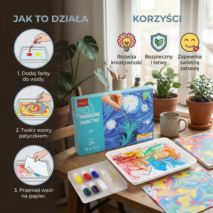 Kreatywny Zestaw do Malowania Marmurkowego w Wodzie