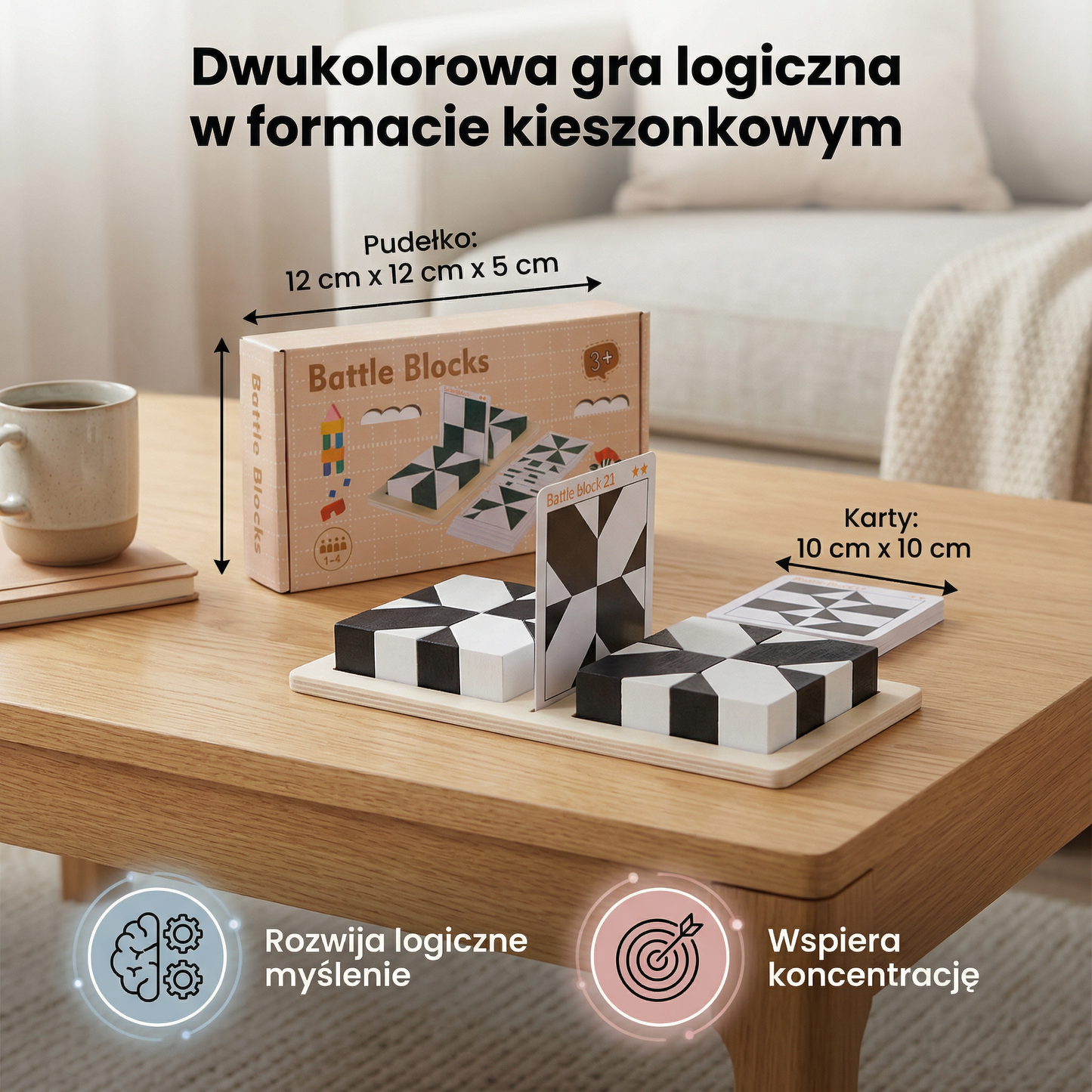 Dwukolorowa gra logiczna w formacie kieszonkowym