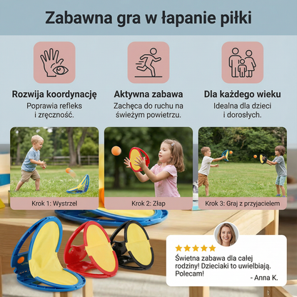 Zabawna gra w łapanie piłki