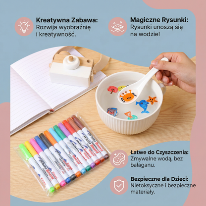 Magiczne długopisy do pływających rysunków (12 sztuk)