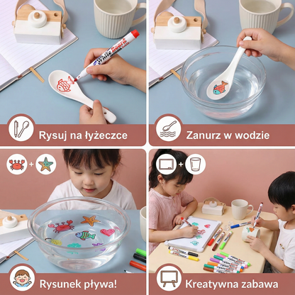 Magiczne długopisy do pływających rysunków (12 sztuk)