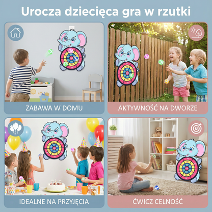 Urocza dziecięca gra w rzutki
