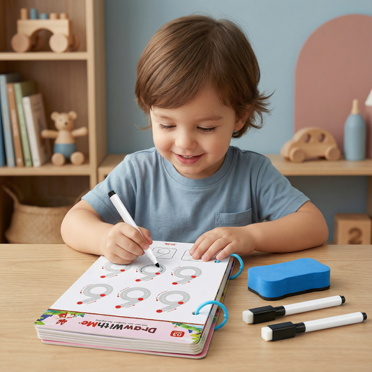 Treningowa Książka do Nauki Kontroli Długopisu dla Dzieci